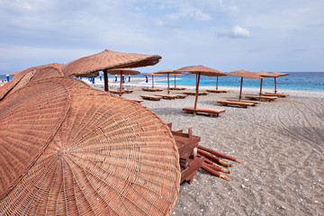 Umbrellas in the beach