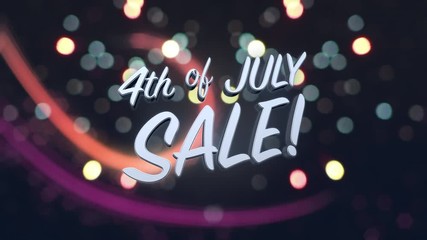 Fourth of July Sale Title Animation
