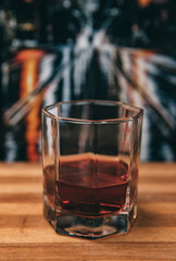 Whiskey, glass