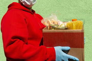 box of food, food donation