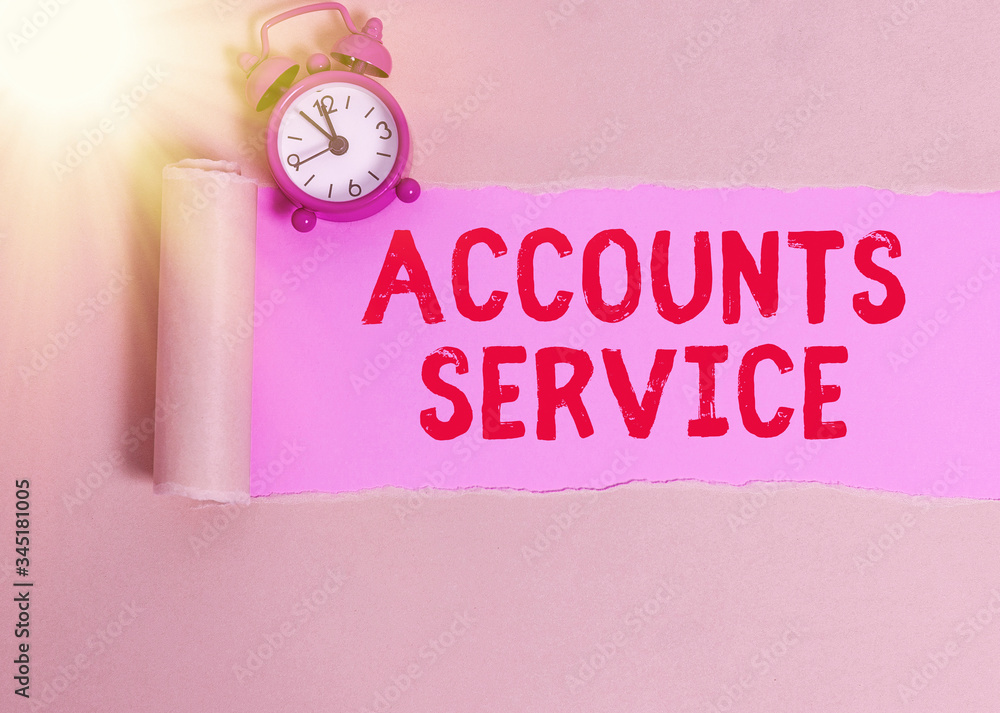 Poster handwriting text writing accounts service. conceptual photo accessing list of user profiles and info
