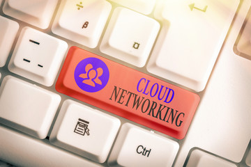 Conceptual hand writing showing Cloud Networking. Concept meaning is term describing access of...