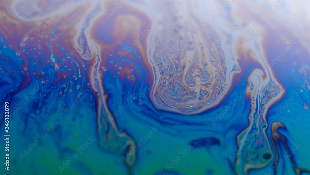 Poster abstract pattern of a soap bubble