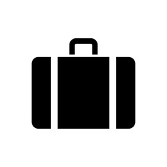 Briefcase icon flat logo isolated on white background. vector illustration.	