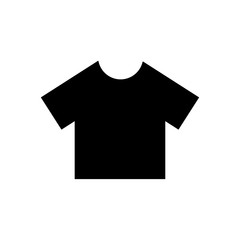 T shirt icon flat logo isolated on white background. vector illustration.