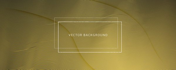 Abstract Vector Curve. Golden Futuristic 