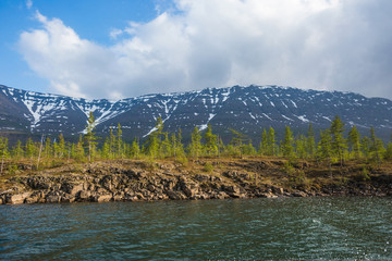 Lama Lake on Putorana Plateau, Taimyr. Russia