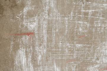 old concrete wall with paint residues close up