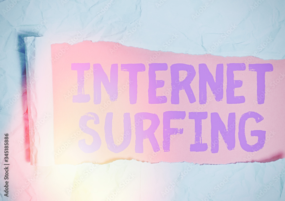 Poster writing note showing internet surfing. business concept for browsing hundred of websites using any i