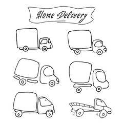 Cars deliver goods to customers according to their orders