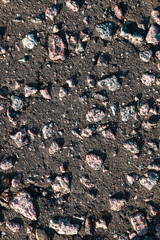 Old asphalt path under magnification