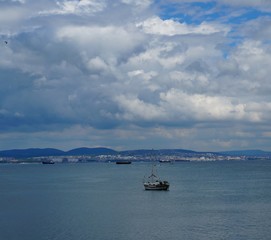 Obraz premium boat on the sea