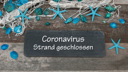Coronavirus Strand geschlossen © Racamani