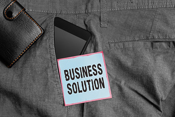 Word writing text Business Solution. Business photo showcasing Services that include strategic...