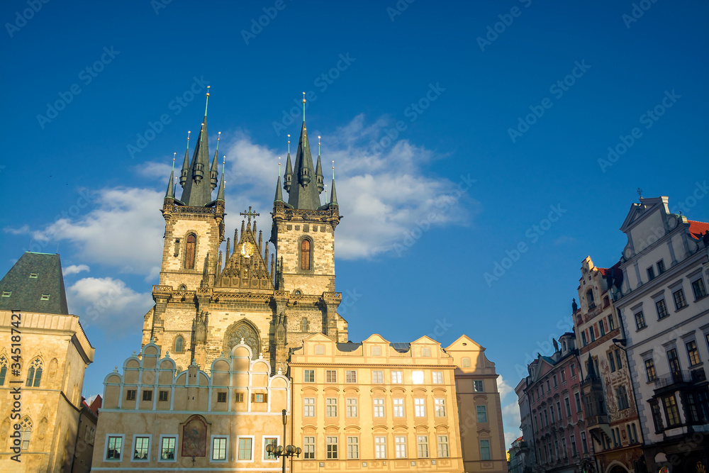 Wall mural View of the city streets and architecture. Prague, Czech Republic