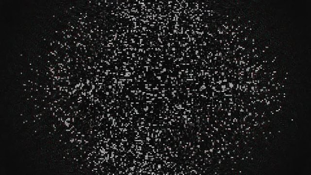 Digital Noise Fisheye Vignette Dark RGB Screen No Signal Abstract Background
