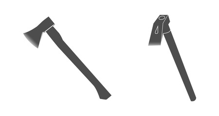 Forester ax. Adze icon. Vector illustration.