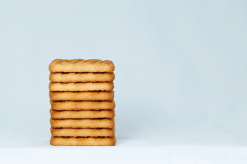 Tasty biscuits isolated on white background