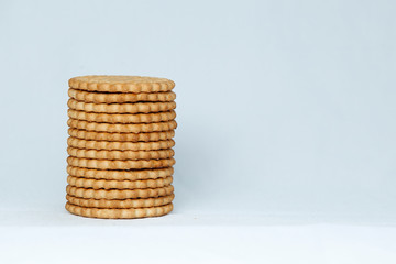Tasty biscuits isolated on white background