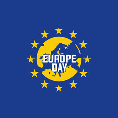 European Day. Annual vacation in May. Suitable for use on posters, cards, banners and backgrounds.