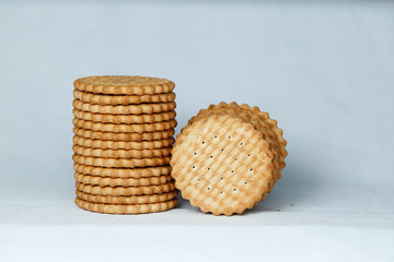 Tasty biscuits isolated on white background