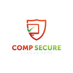 Comp Secure Logo Vector Inspiration
