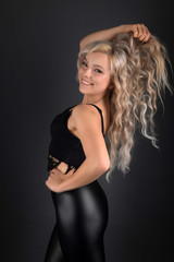 Portrait of beautiful blonde woman