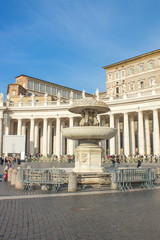 St. Peter's Square (in italian Basilica di San Pietro a Roma) Rome Italy