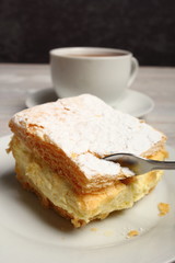Cream Pie. Two layers of puff pastry filled with whipped cream.