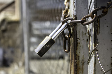 Padlock with chains