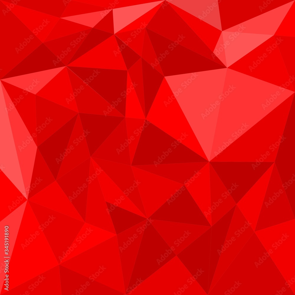Poster red triangle vector background or seamless pattern. geometric mosaic card document template. hipster