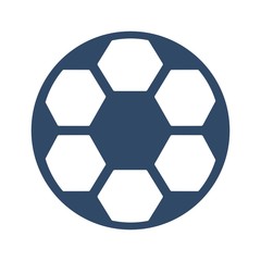Football icon in trendy flat style. Soccer ball symbol.