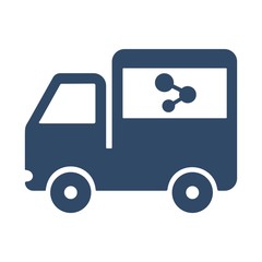 Truck sharing icon. Shared transportation symbol.