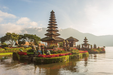 Pura Ulun Danu Bratan temple on the island of Bali Indonesia.