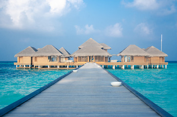 Fototapeta premium house on the beach in the Maldives island