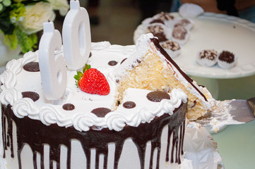 sixty birthday cake candle
