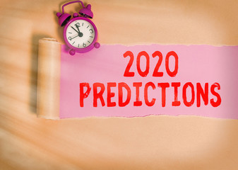 Handwriting text writing 2020 Predictions. Conceptual photo list of things you feel that going to...