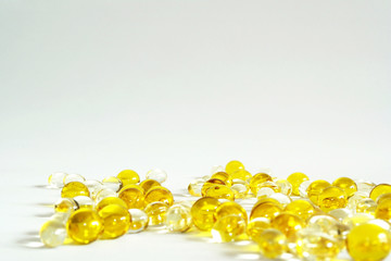 vitamins and nutritional supplements on a white background