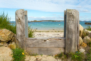 Tresco island beach isles of scilly cornwall uk 