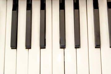 Naklejka premium the keys of the accordion close plan