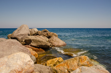 Fototapeta na wymiar rocks in the sea