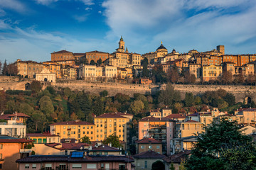 Fototapeta na wymiar Bergamo is a city in the alpine Lombardy region of northern Italy, approximately 40 km (25 mi) northeast of Milan.