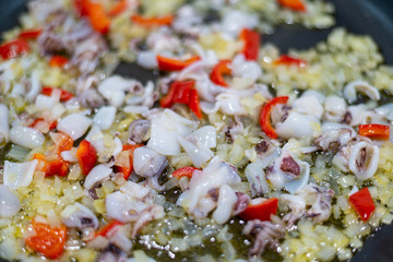 PAELLA VALENCIANA ESPAÑOLA MIXTA PREPARACION COCINA TRADICIONAL VERDURAS GARRAFOT