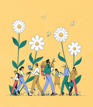 La v&eacute;g&eacute;tation envahit la ville