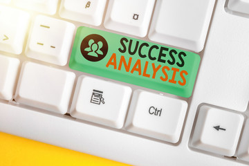 Word writing text Success Analysis. Business photo showcasing creating graph to determine increase...