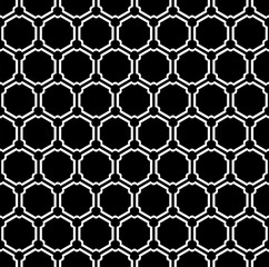 Seamless geometric hexagons grid pattern.