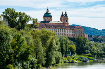 Fototapeta na wymiar Castles Along the Danube River in the Wachau Valley