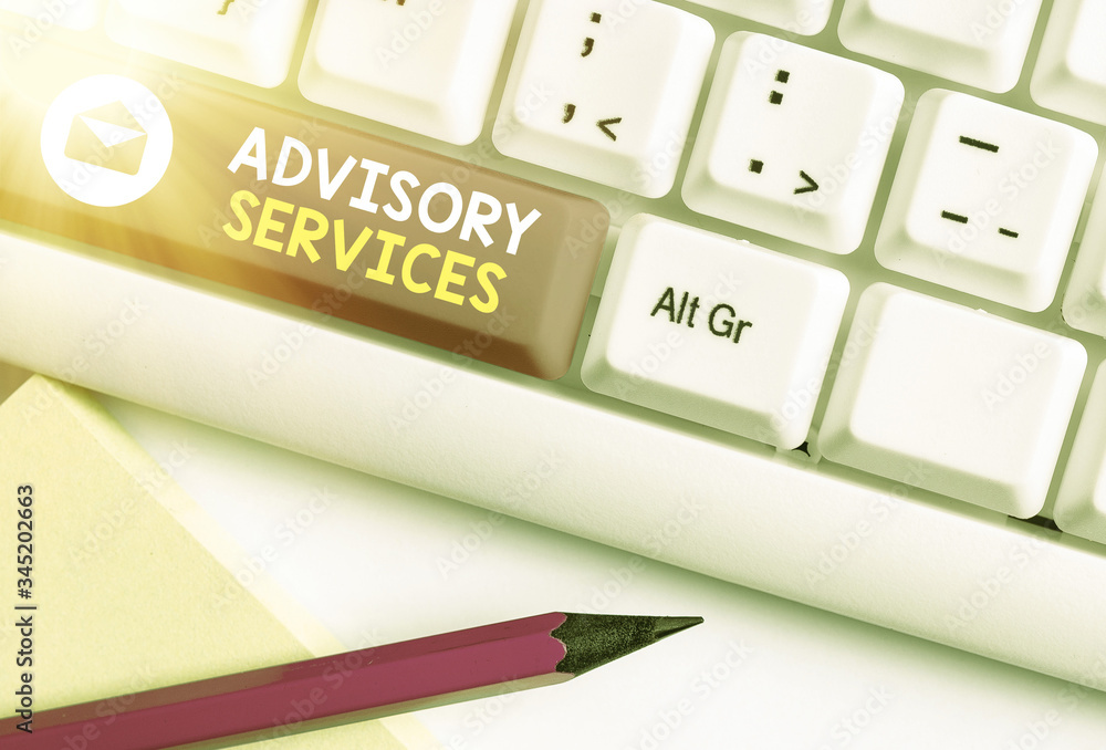 Poster text sign showing advisory services. business photo text support actions and overcome weaknesses in 