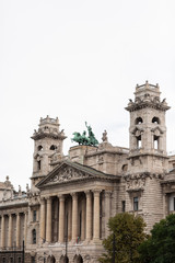 Hungarian Parliament building in the city of Budapest. Budapest at sunrise with clear blue sky. A sample of neo-gothic architecture, Budapest tourist attraction
