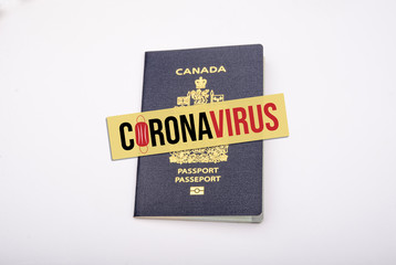 Travel plan cancelled due to corona virus pandemic showed on passport 